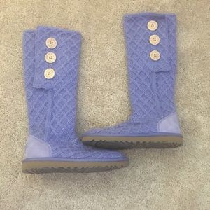 Purple knit UGG Boots
